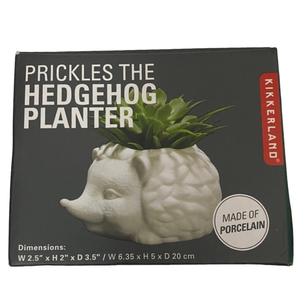Kikkerland Prickles the Hedgehog Planter - White